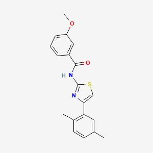 molecular formula C19H18N2O2S B2646463 N-[4-(2,5-dimethylphenyl)-1,3-thiazol-2-yl]-3-methoxybenzamide CAS No. 313500-36-6
