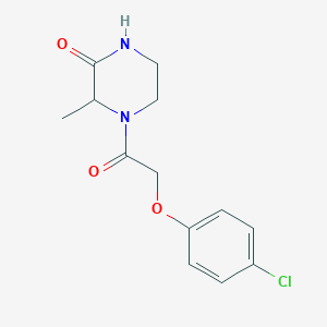 molecular formula C13H15ClN2O3 B2646465 4-(2-(4-Chlorophenoxy)acetyl)-3-methylpiperazin-2-one CAS No. 1103647-45-5