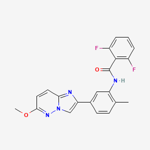 molecular formula C21H16F2N4O2 B2646473 2,6-difluoro-N-(5-(6-methoxyimidazo[1,2-b]pyridazin-2-yl)-2-methylphenyl)benzamide CAS No. 946322-80-1