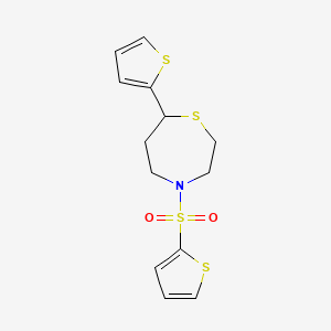 7-(Thiophen-2-yl)-4-(thiophen-2-ylsulfonyl)-1,4-thiazepane