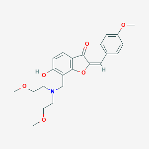 molecular formula C23H27NO6 B264648 7-{[bis(2-methoxyethyl)amino]methyl}-6-hydroxy-2-(4-methoxybenzylidene)-1-benzofuran-3(2H)-one 