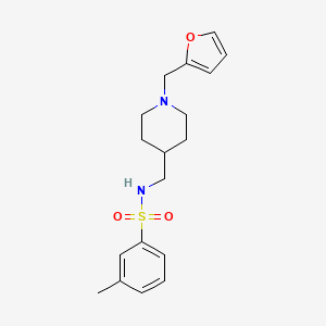 molecular formula C18H24N2O3S B2646480 N-((1-(furan-2-ylmethyl)piperidin-4-yl)methyl)-3-methylbenzenesulfonamide CAS No. 953230-74-5
