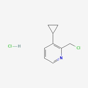 molecular formula C9H11Cl2N B2646489 2-(氯甲基)-3-环丙基吡啶；盐酸盐 CAS No. 2413886-85-6