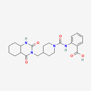 2-({4-[(2,4-Dioxo-1,2,3,4-tetrahydroquinazolin-3-yl)methyl]piperidine-1-carbonyl}amino)benzoic acid