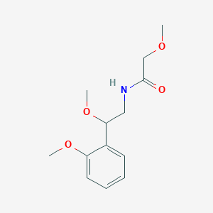 molecular formula C13H19NO4 B2646498 2-甲氧基-N-(2-甲氧基-2-(2-甲氧基苯基)乙基)乙酰胺 CAS No. 1788846-81-0