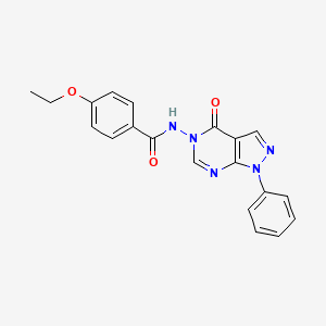 molecular formula C20H17N5O3 B2646499 4-ethoxy-N-(4-oxo-1-phenyl-1H-pyrazolo[3,4-d]pyrimidin-5(4H)-yl)benzamide CAS No. 899945-96-1