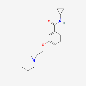 molecular formula C17H24N2O2 B2646507 N-Cyclopropyl-3-[[1-(2-methylpropyl)aziridin-2-yl]methoxy]benzamide CAS No. 2418693-23-7