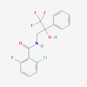 molecular formula C16H12ClF4NO2 B2646508 2-chloro-6-fluoro-N-(3,3,3-trifluoro-2-hydroxy-2-phenylpropyl)benzamide CAS No. 1351601-87-0