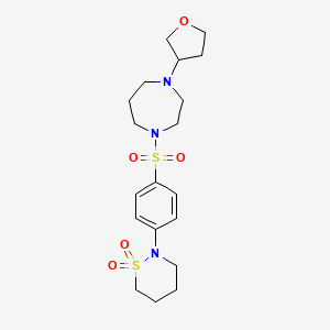 2-(4-{[4-(oxolan-3-yl)-1,4-diazepan-1-yl]sulfonyl}phenyl)-1lambda6,2-thiazinane-1,1-dione