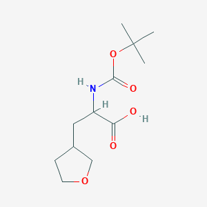 molecular formula C12H21NO5 B2646515 2-{[(Tert-butoxy)carbonyl]amino}-3-(oxolan-3-yl)propanoic acid CAS No. 1404754-54-6