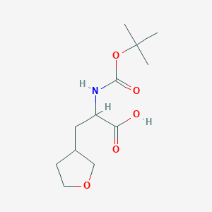 molecular formula C12H21NO5 B2646515 2-[(叔丁氧基)羰基]氨基-3-(氧杂环丁烷-3-基)丙酸 CAS No. 1404754-54-6