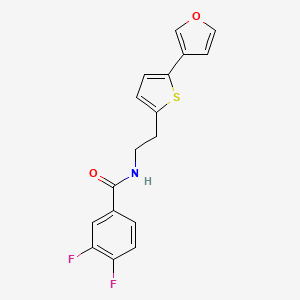molecular formula C17H13F2NO2S B2646519 3,4-difluoro-N-(2-(5-(furan-3-yl)thiophen-2-yl)ethyl)benzamide CAS No. 2034497-18-0
