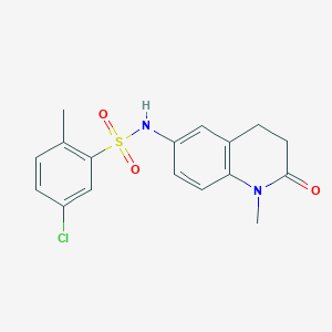 molecular formula C17H17ClN2O3S B2646520 5-chloro-2-methyl-N-(1-methyl-2-oxo-1,2,3,4-tetrahydroquinolin-6-yl)benzenesulfonamide CAS No. 921915-93-7