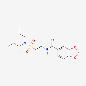 N-[2-(dipropylsulfamoyl)ethyl]-1,3-benzodioxole-5-carboxamide