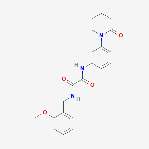 molecular formula C21H23N3O4 B2646525 N1-(2-methoxybenzyl)-N2-(3-(2-oxopiperidin-1-yl)phenyl)oxalamide CAS No. 941873-60-5