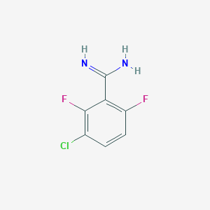molecular formula C7H5ClF2N2 B2646528 3-Chloro-2,6-difluorobenzenecarboximidamide CAS No. 1378820-58-6