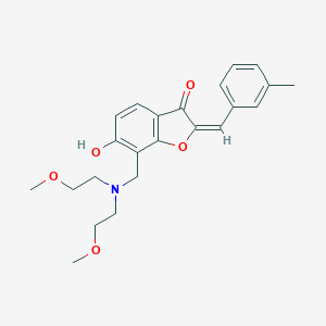 molecular formula C23H27NO5 B264653 7-{[bis(2-methoxyethyl)amino]methyl}-6-hydroxy-2-(3-methylbenzylidene)-1-benzofuran-3(2H)-one 