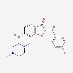 (Z)-2-(4-fluorobenzylidene)-6-hydroxy-4-methyl-7-((4-methylpiperazin-1-yl)methyl)benzofuran-3(2H)-one