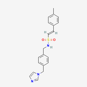 molecular formula C20H21N3O2S B2646534 (E)-N-[[4-(咪唑-1-基甲基)苯基]甲基]-2-(4-甲基苯基)乙烯磺酰胺 CAS No. 1252560-88-5