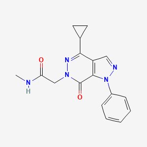 molecular formula C17H17N5O2 B2646542 2-(4-cyclopropyl-7-oxo-1-phenyl-1H-pyrazolo[3,4-d]pyridazin-6(7H)-yl)-N-methylacetamide CAS No. 1105225-50-0