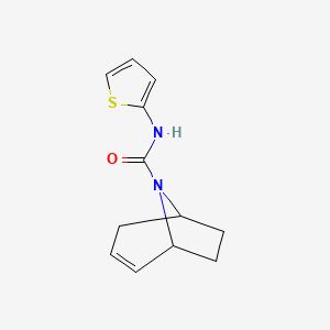 molecular formula C12H14N2OS B2646544 (1R,5S)-N-(thiophen-2-yl)-8-azabicyclo[3.2.1]oct-2-ene-8-carboxamide CAS No. 1797182-44-5