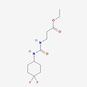 molecular formula C12H20F2N2O3 B2646545 3-(3-(4,4-二氟环己基)脲基)丙酸乙酯 CAS No. 2034516-28-2