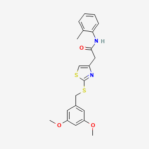 2-(2-((3,5-dimethoxybenzyl)thio)thiazol-4-yl)-N-(o-tolyl)acetamide