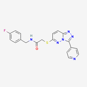 molecular formula C19H15FN6OS B2646547 N-[(4-fluorophenyl)methyl]-2-{[3-(pyridin-4-yl)-[1,2,4]triazolo[4,3-b]pyridazin-6-yl]sulfanyl}acetamide CAS No. 868970-02-9