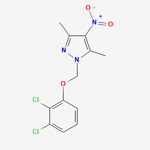 molecular formula C12H11Cl2N3O3 B2646548 1-((2,3-Dichlorophenoxy)methyl)-3,5-dimethyl-4-nitro-1H-pyrazole CAS No. 1001519-17-0