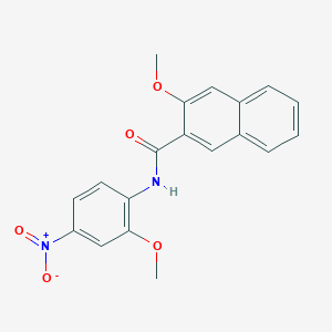 molecular formula C19H16N2O5 B2646549 3-methoxy-N-(2-methoxy-4-nitrophenyl)naphthalene-2-carboxamide CAS No. 313404-85-2