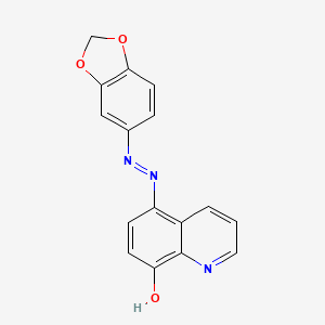 molecular formula C16H11N3O3 B2646551 (Z)-5-(2-(benzo[d][1,3]dioxol-5-yl)hydrazono)quinolin-8(5H)-one CAS No. 303124-73-4