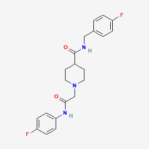 N-(4-fluorobenzyl)-1-(2-((4-fluorophenyl)amino)-2-oxoethyl)piperidine-4-carboxamide