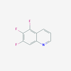 molecular formula C9H4F3N B2646559 5,6,7-Trifluoroquinoline CAS No. 212554-34-2