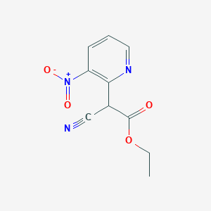 molecular formula C10H9N3O4 B2646562 2-氰基-2-(3-硝基吡啶-2-基)乙酸乙酯 CAS No. 5236-72-6