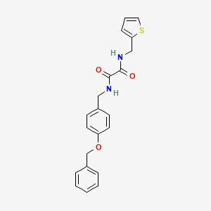 molecular formula C21H20N2O3S B2646563 N1-(4-(benzyloxy)benzyl)-N2-(thiophen-2-ylmethyl)oxalamide CAS No. 1206999-43-0