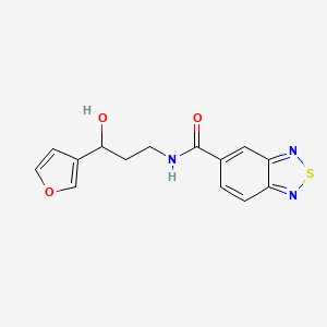 molecular formula C14H13N3O3S B2646575 N-(3-(furan-3-yl)-3-hydroxypropyl)benzo[c][1,2,5]thiadiazole-5-carboxamide CAS No. 1428360-26-2