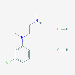 molecular formula C10H17Cl3N2 B2646577 N'-(3-氯苯基)-N,N'-二甲基乙烷-1,2-二胺;二盐酸盐 CAS No. 2219374-55-5