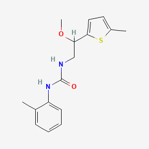 molecular formula C16H20N2O2S B2646580 1-(2-Methoxy-2-(5-methylthiophen-2-yl)ethyl)-3-(o-tolyl)urea CAS No. 1797092-34-2