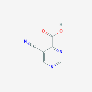 molecular formula C6H3N3O2 B2646583 5-氰基嘧啶-4-羧酸 CAS No. 1781895-01-9