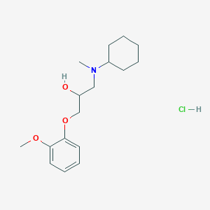 molecular formula C17H28ClNO3 B2646585 1-(Cyclohexyl(methyl)amino)-3-(2-methoxyphenoxy)propan-2-ol hydrochloride CAS No. 1185662-24-1