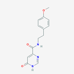 molecular formula C14H15N3O3 B2646586 6-羟基-N-(4-甲氧基苯乙基)嘧啶-4-甲酰胺 CAS No. 2034447-38-4