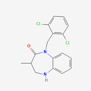 molecular formula C17H16Cl2N2O B2646589 1-(2,6-二氯苄基)-3-甲基-1,3,4,5-四氢-2H-1,5-苯并二氮杂卓-2-酮 CAS No. 950398-65-9