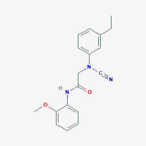2-[cyano(3-ethylphenyl)amino]-N-(2-methoxyphenyl)acetamide
