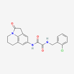 molecular formula C20H18ClN3O3 B2646592 N1-(2-chlorobenzyl)-N2-(2-oxo-2,4,5,6-tetrahydro-1H-pyrrolo[3,2,1-ij]quinolin-8-yl)oxalamide CAS No. 898411-34-2