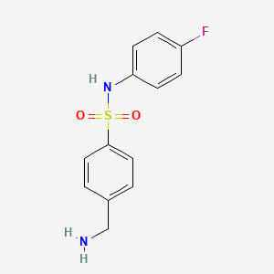 4-(aminomethyl)-N-(4-fluorophenyl)benzene-1-sulfonamide