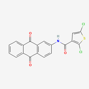 molecular formula C19H9Cl2NO3S B2646597 2,5-dichloro-N-(9,10-dioxo-9,10-dihydroanthracen-2-yl)thiophene-3-carboxamide CAS No. 476627-37-9