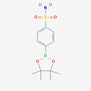 molecular formula C12H18BNO4S B026466 4-(4,4,5,5-四甲基-1,3,2-二氧杂硼烷-2-基)苯磺酰胺 CAS No. 214360-51-7