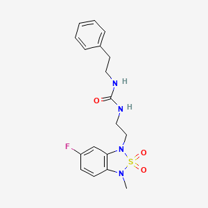 1-(2-(6-fluoro-3-methyl-2,2-dioxidobenzo[c][1,2,5]thiadiazol-1(3H)-yl)ethyl)-3-phenethylurea