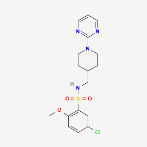 B2646615 5-chloro-2-methoxy-N-((1-(pyrimidin-2-yl)piperidin-4-yl)methyl)benzenesulfonamide CAS No. 1234856-95-1