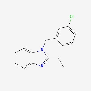 molecular formula C16H15ClN2 B2646616 1-(3-chlorobenzyl)-2-ethyl-1H-benzimidazole CAS No. 853751-34-5